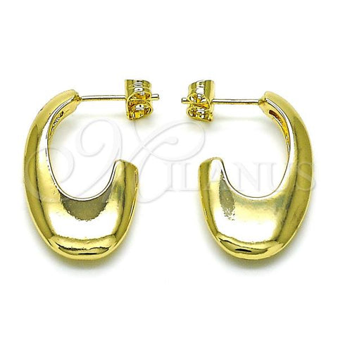 Oro Laminado Small Hoop, Gold Filled Style Polished, Golden Finish, 02.163.0304.16