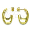Oro Laminado Small Hoop, Gold Filled Style Polished, Golden Finish, 02.163.0304.16