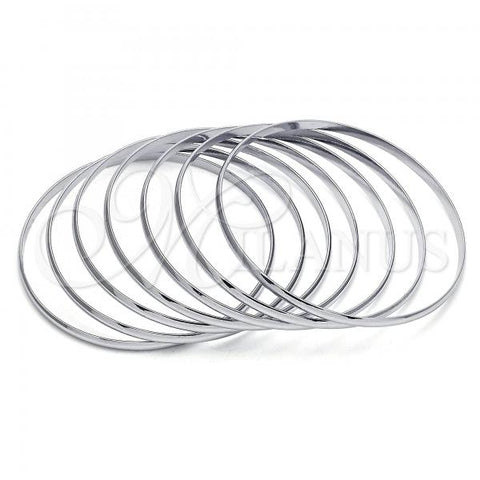 Stainless Steel Semanario Bangle, Polished, Steel Finish, 07.244.0009.05 (04 MM Thickness, Size 5 - 2.50 Diameter)