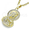Oro Laminado Religious Pendant, Gold Filled Style Sagrado Corazon de Maria Design, Polished, Golden Finish, 05.213.0100
