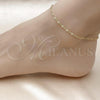 Oro Laminado Basic Anklet, Gold Filled Style Rolo Design, Diamond Cutting Finish, Golden Finish, 04.213.0088.10
