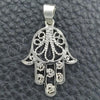 Sterling Silver Religious Pendant, Hand of God Design, Polished, Silver Finish, 05.392.0008