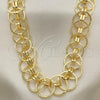 Oro Laminado Fancy Necklace, Gold Filled Style Polished, Golden Finish, 03.331.0184.36