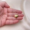 Oro Laminado Fancy Pendant, Gold Filled Style Heart Design, Polished, Golden Finish, 05.368.0002