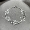 Sterling Silver Fancy Bracelet, Hand of God Design, Polished, Silver Finish, 03.392.0001.07