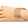 Oro Laminado Semanario Bangle, Gold Filled Style Polished, Golden Finish, 07.08.0001.05