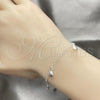 Sterling Silver Charm Bracelet, Shell Design, Polished, Silver Finish, 03.409.0010.07