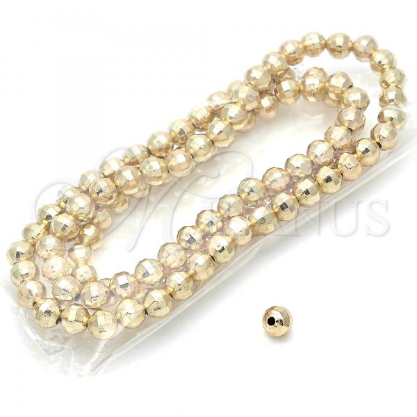 Oro Laminado Bead, Gold Filled Style Ball Design, Diamond Cutting Finish, Golden Finish, 5.234.026.08.100