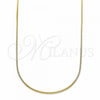 Oro Laminado Basic Necklace, Gold Filled Style Box Design, Polished, Golden Finish, 04.32.0011.22