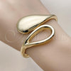 Oro Laminado Individual Bangle, Gold Filled Style Teardrop Design, Polished, Golden Finish, 07.215.0006.04