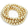 Oro Laminado Bead, Gold Filled Style Ball Design, Diamond Cutting Finish, Golden Finish, 5.234.026.10.100