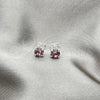 Sterling Silver Stud Earring, with Amethyst Cubic Zirconia, Polished, Silver Finish, 02.397.0040.06