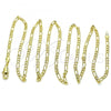 Oro Laminado Basic Necklace, Gold Filled Style Figaro Design, Polished, Golden Finish, 5.222.018.26
