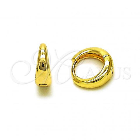 Oro Laminado Huggie Hoop, Gold Filled Style Polished, Golden Finish, 02.195.0190.12