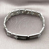 Stainless Steel Solid Bracelet, Greek Key Design, Polished, Two Tone, 03.114.0283.2.08