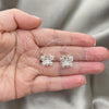 Sterling Silver Stud Earring, Butterfly Design, Polished, Silver Finish, 02.407.0007