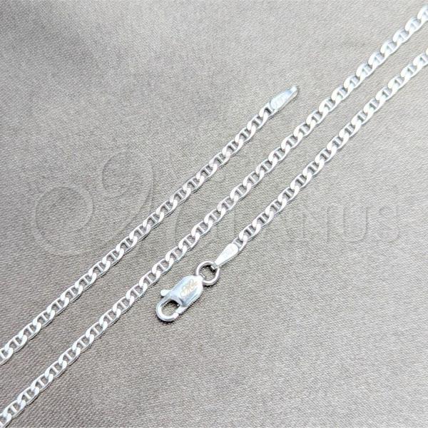 Sterling Silver Basic Anklet, Mariner Design, Polished, Silver Finish, 04.420.0023.10