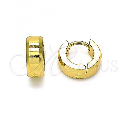 Stainless Steel Huggie Hoop, Polished, Golden Finish, 02.255.0005.1.10