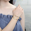 Oro Laminado Fancy Bracelet, Gold Filled Style Shell Design, Polished, Golden Finish, 03.63.2082.08