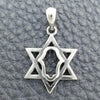 Sterling Silver Religious Pendant, Star of David Design, Polished, Silver Finish, 05.396.0009