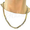Oro Laminado Basic Necklace, Gold Filled Style Mariner Design, Polished, Golden Finish, 5.222.023.24