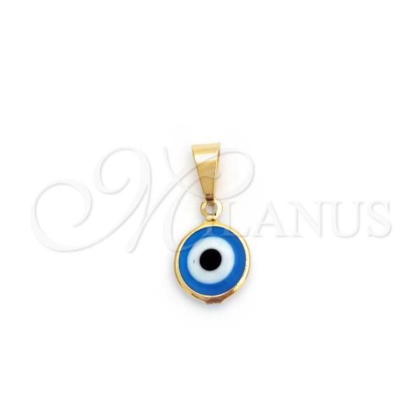 Oro Laminado Fancy Pendant, Gold Filled Style Diamond Cutting Finish,, 05.32.0077.1