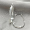 Sterling Silver Medium Hoop, Polished, Silver Finish, 02.389.0133.30