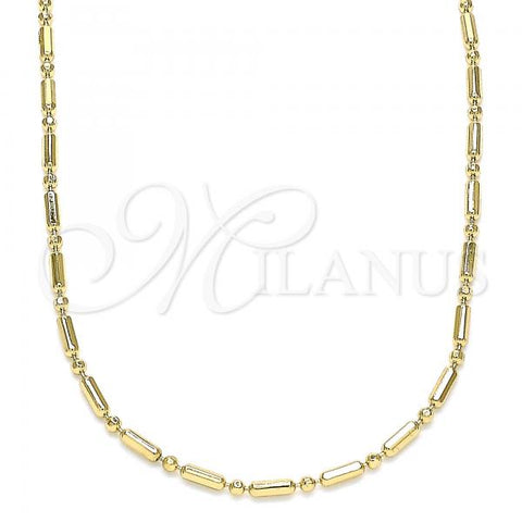 Oro Laminado Basic Necklace, Gold Filled Style Polished, Golden Finish, 04.213.0220.18