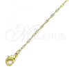 Oro Laminado Basic Anklet, Gold Filled Style Polished, Golden Finish, 04.213.0226.11