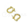 Oro Laminado Small Hoop, Gold Filled Style Diamond Cutting Finish, Golden Finish, 02.96.0080.10