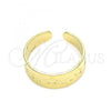 Oro Laminado Toe Ring, Gold Filled Style Star Design, Diamond Cutting Finish, Golden Finish, 01.117.0003 (One size fits all)