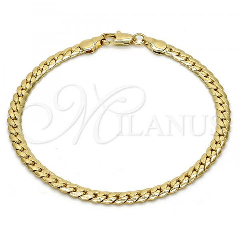 Gold Tone Basic Bracelet, Polished, Golden Finish, 04.242.0021.08GT
