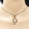 Oro Laminado Religious Pendant, Gold Filled Style Scorpion Design, Polished, Golden Finish, 05.120.0096