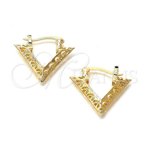 Oro Laminado Children Hoop, Gold Filled Style Polished, Golden Finish, 5.149.038