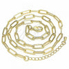 Oro Laminado Basic Necklace, Gold Filled Style Paperclip Design, Polished, Golden Finish, 04.63.1395.18