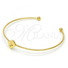 Stainless Steel Individual Bangle, Dolphin Design, Polished, Golden Finish, 07.265.0018 (01 MM Thickness, One size fits all)