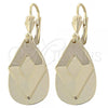 Oro Laminado Long Earring, Gold Filled Style Polished, Golden Finish, 02.63.2388