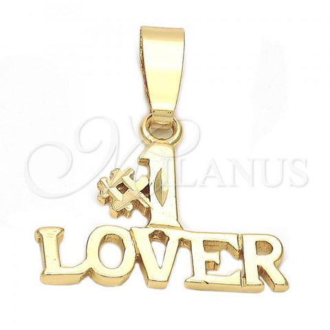 Oro Laminado Fancy Pendant, Gold Filled Style Polished, Golden Finish, 5.181.001
