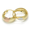 Oro Laminado Small Hoop, Gold Filled Style Polished, Tricolor, 02.106.0001.1.20