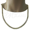 Oro Laminado Basic Necklace, Gold Filled Style Curb Design, Polished, Golden Finish, 5.222.002.30