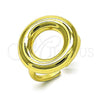 Oro Laminado Elegant Ring, Gold Filled Style Chunky Design, Polished, Golden Finish, 01.341.0145