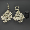 Oro Laminado Chandelier Earring, Gold Filled Style Heart Design, Polished, Golden Finish, 5.094.010