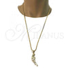 Oro Laminado Pendant Necklace, Gold Filled Style Polished, Golden Finish, 04.242.0071.30
