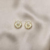 Oro Laminado Small Hoop, Gold Filled Style Diamond Cutting Finish, Golden Finish, 02.213.0528.16