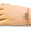Oro Laminado Fancy Bracelet, Gold Filled Style Ball Design, Polished, Golden Finish, 03.213.0267.07
