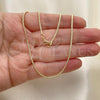 Oro Laminado Basic Necklace, Gold Filled Style Rat Tail Design, Polished, Golden Finish, 04.213.0273.18