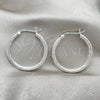 Sterling Silver Medium Hoop, Diamond Cutting Finish, Silver Finish, 02.395.0001.30