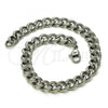 Stainless Steel Basic Bracelet, Miami Cuban Design, Polished,, 03.278.0006.08