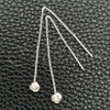 Sterling Silver Threader Earring, Love Knot Design, Polished, Silver Finish, 02.397.0026