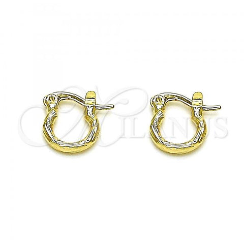 Oro Laminado Small Hoop, Gold Filled Style Diamond Cutting Finish, Golden Finish, 02.96.0080.10